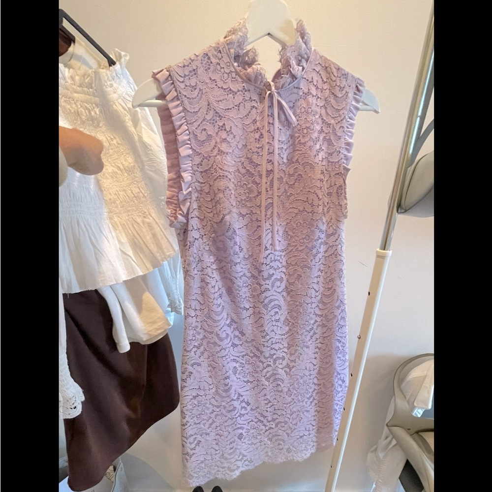 Sandro lace mini dress in Lavender Purple, size 1